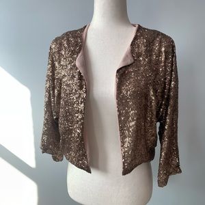 Anthropologie Stitch & Knot Sequin Blazer